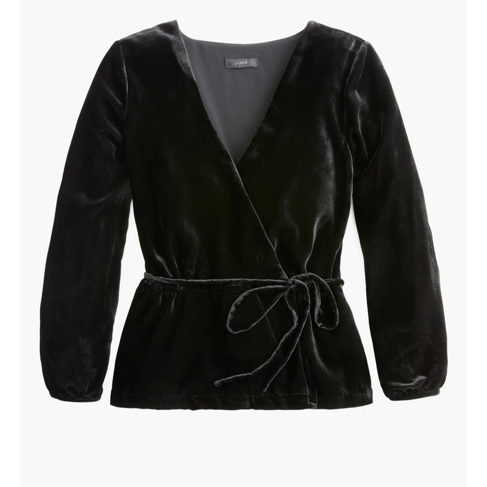 J.Crew Velvet Wrap Top